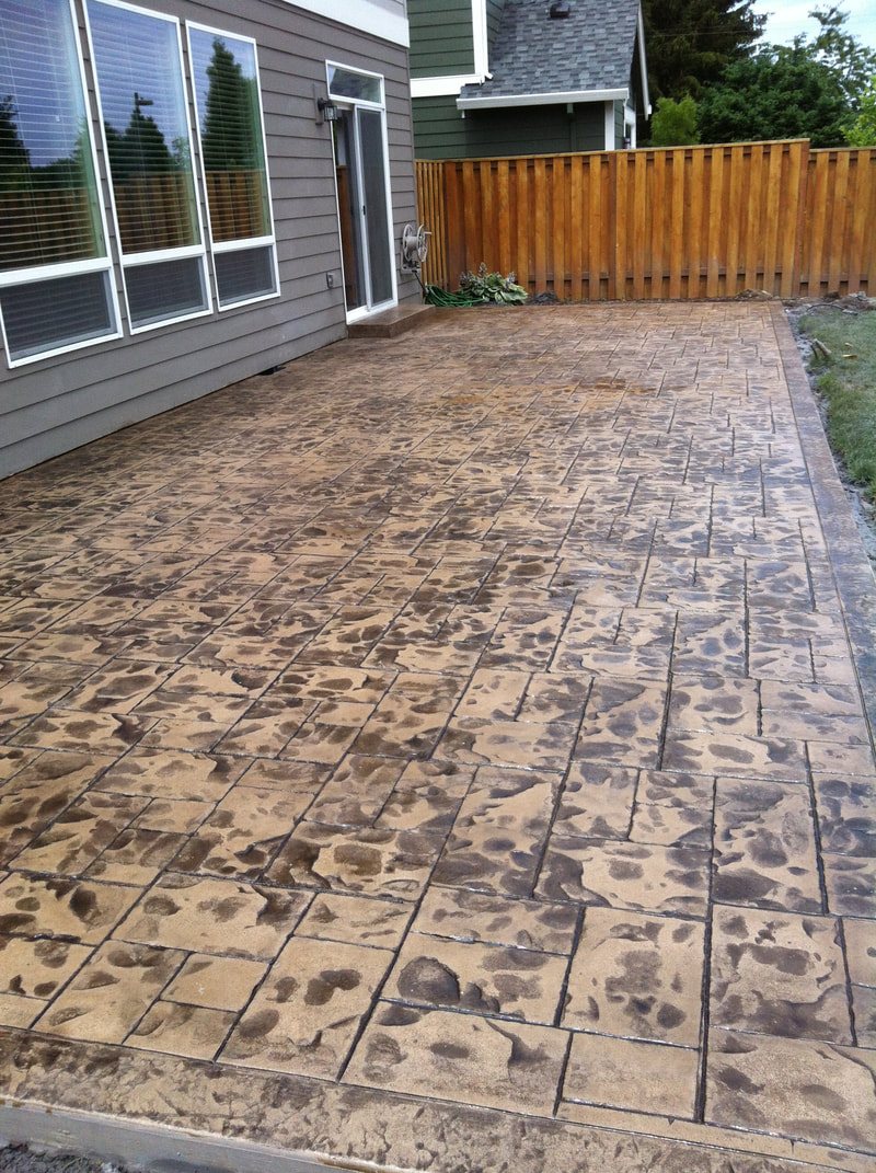 Stamped Concrete Patio — NW Laser Screed LLC